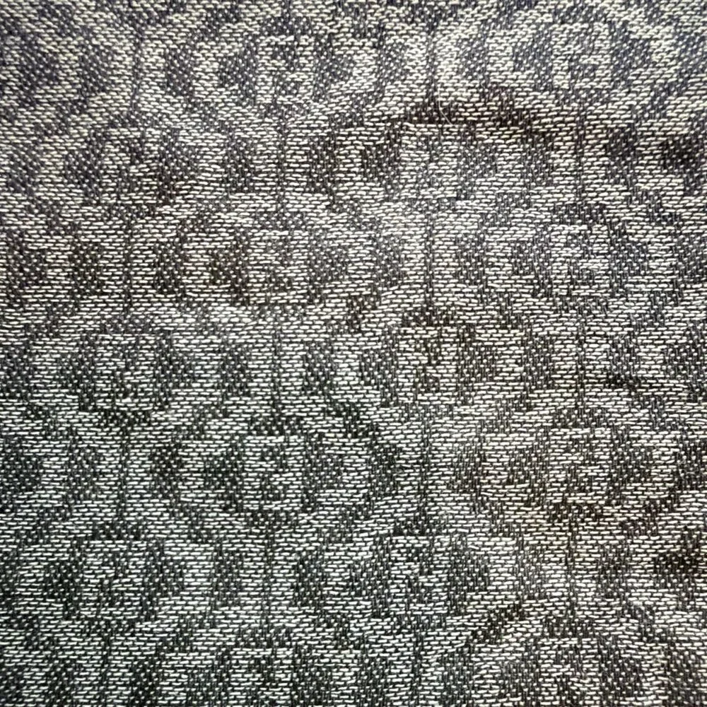 ⁠Vintage Fendi FF Monogram Micro Pattern Brown Silk Cotton Square Scarf 18